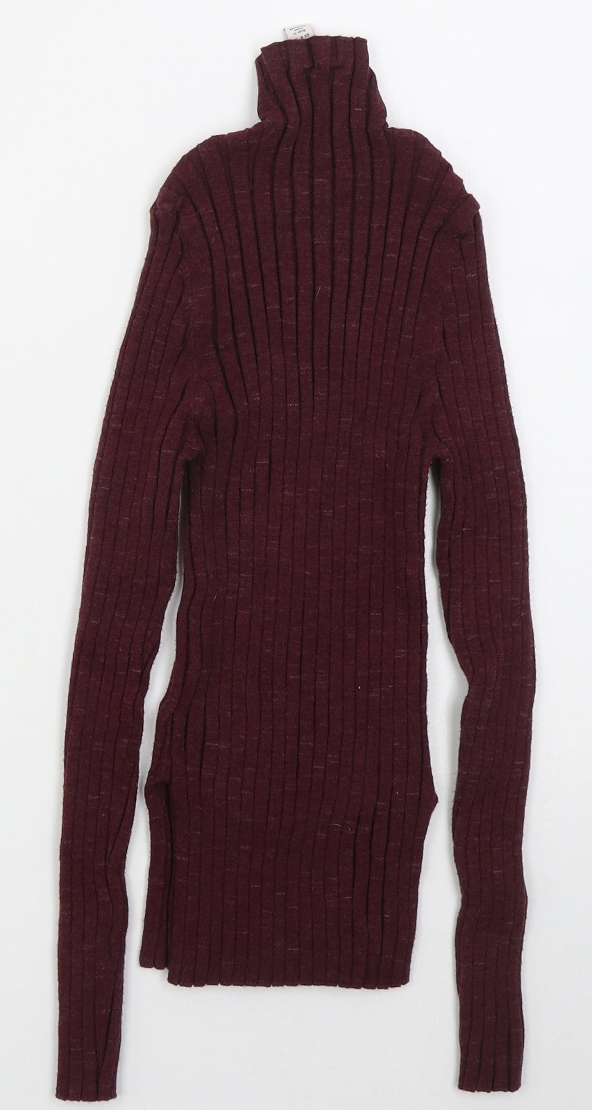 Topshop Womens Purple Mock Neck  Viscose Pullover Jumper Size M