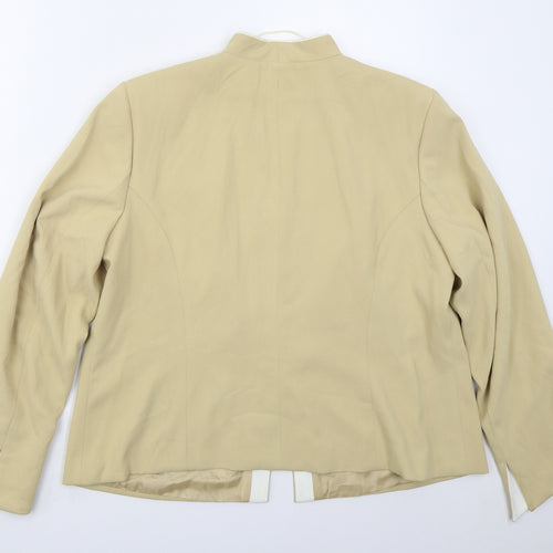 Roman Womens Beige   Jacket  Size 22  Hook & Eye