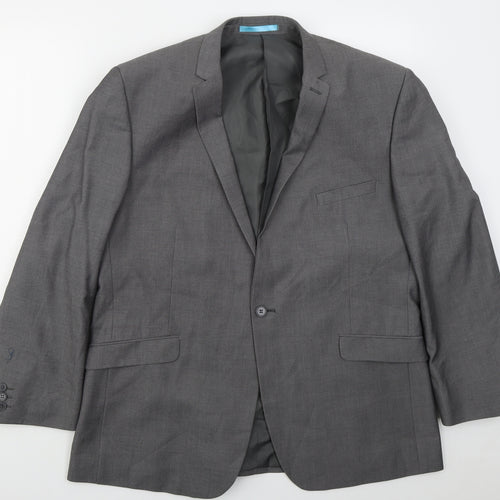 Burton Mens Grey  Polyester Jacket Suit Jacket Size 46