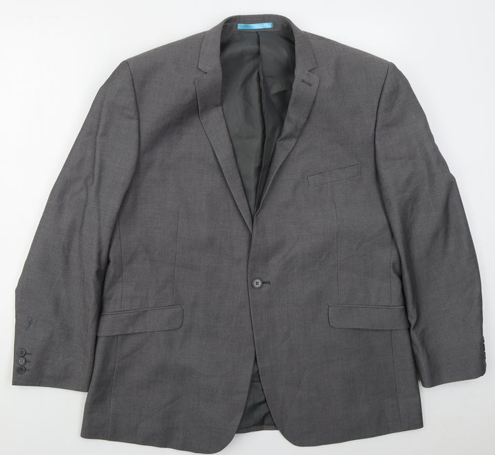 Burton Mens Grey  Polyester Jacket Suit Jacket Size 46
