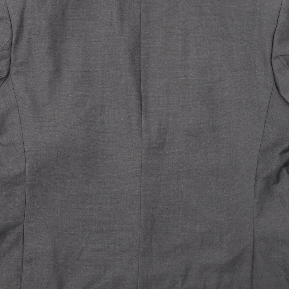 Burton Mens Grey  Polyester Jacket Suit Jacket Size 46