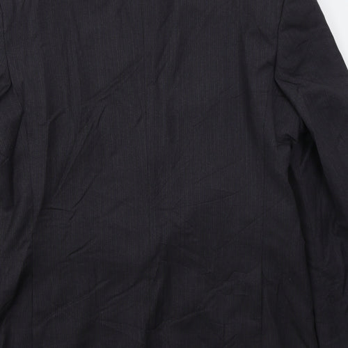 Burton Mens Grey Herringbone Wool Jacket Suit Jacket Size 42