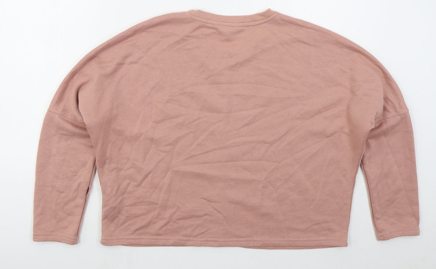 New Look Womens Pink  Cotton Pullover Sweatshirt Size 10  Pullover