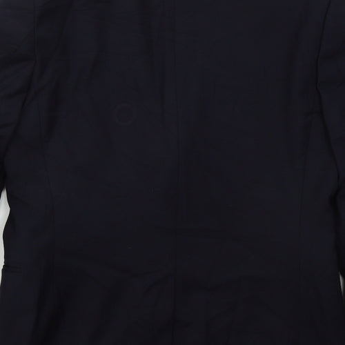 Topman Mens Blue  Polyester Jacket Suit Jacket Size 38