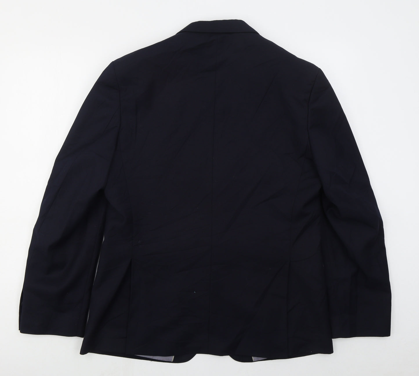 Burton Mens Blue  Polyester Jacket Suit Jacket Size 42