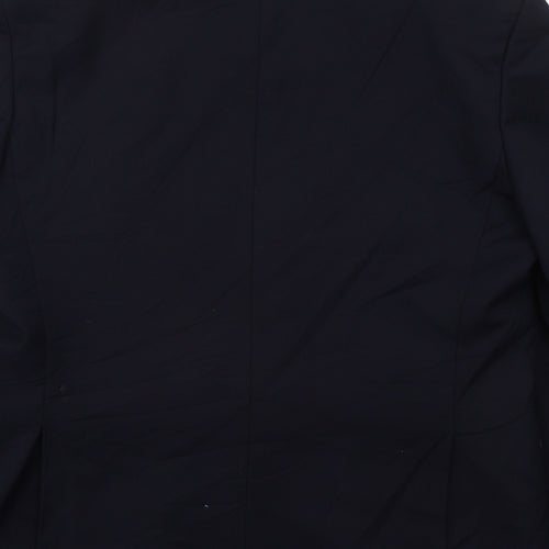 Burton Mens Blue  Polyester Jacket Suit Jacket Size 42