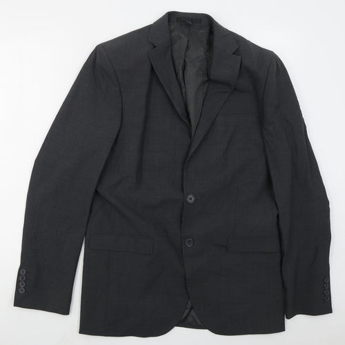 Marks and Spencer Mens Grey  Polyester Jacket Suit Jacket Size 40