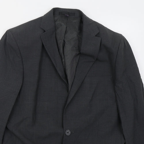 Marks and Spencer Mens Grey  Polyester Jacket Suit Jacket Size 40