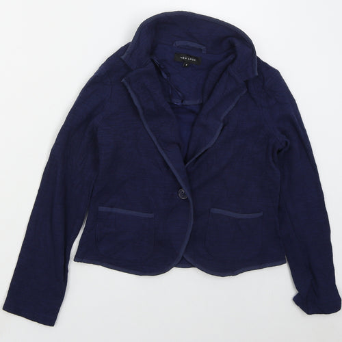 New Look Womens Blue   Jacket  Size 8  Button