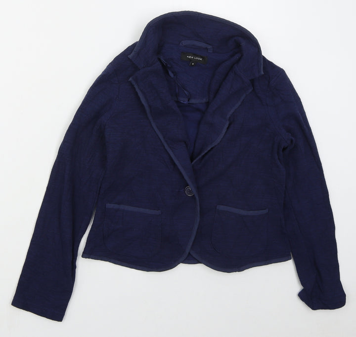 New Look Womens Blue   Jacket  Size 8  Button