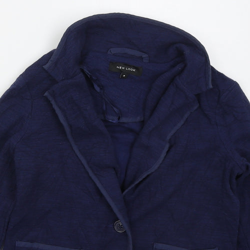 New Look Womens Blue   Jacket  Size 8  Button