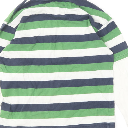 Cherokee Boys Multicoloured Striped Cotton Basic T-Shirt Size 7-8 Years Round Neck