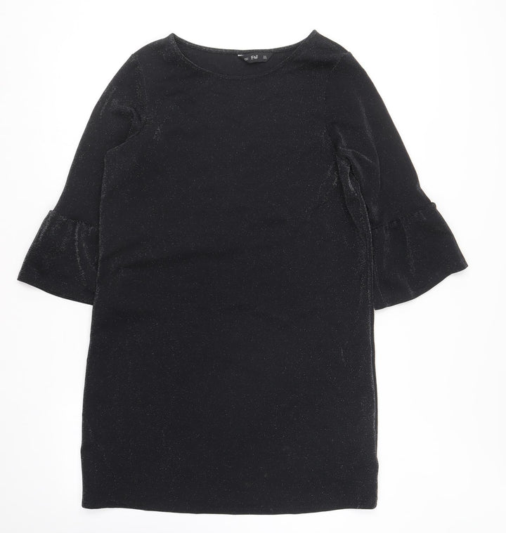 F&F Womens Black  Polyamide Shift  Size 14  Round Neck
