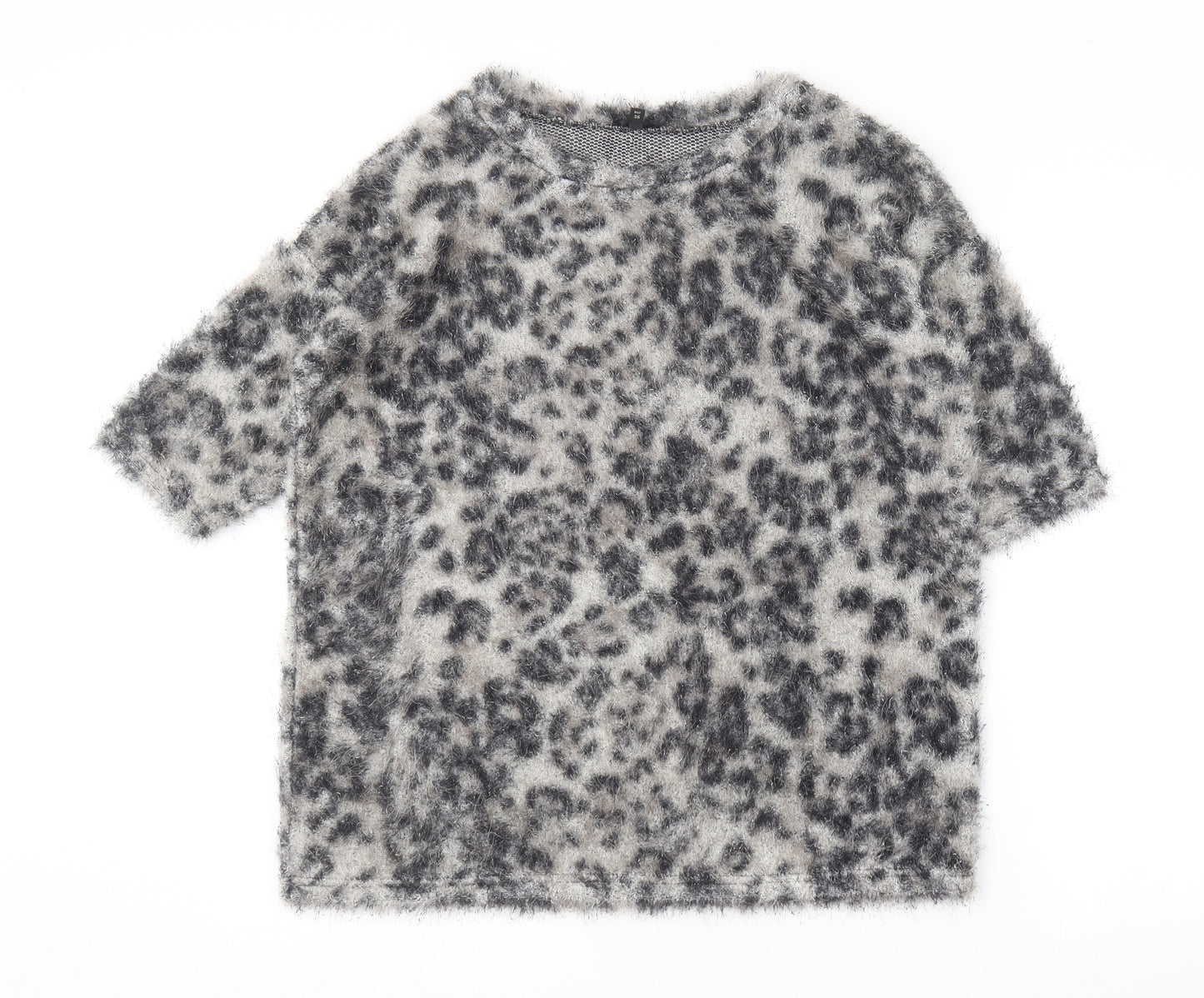 River Island Womens Multicoloured Round Neck Animal Print Polyester Pullover Jumper Size 10