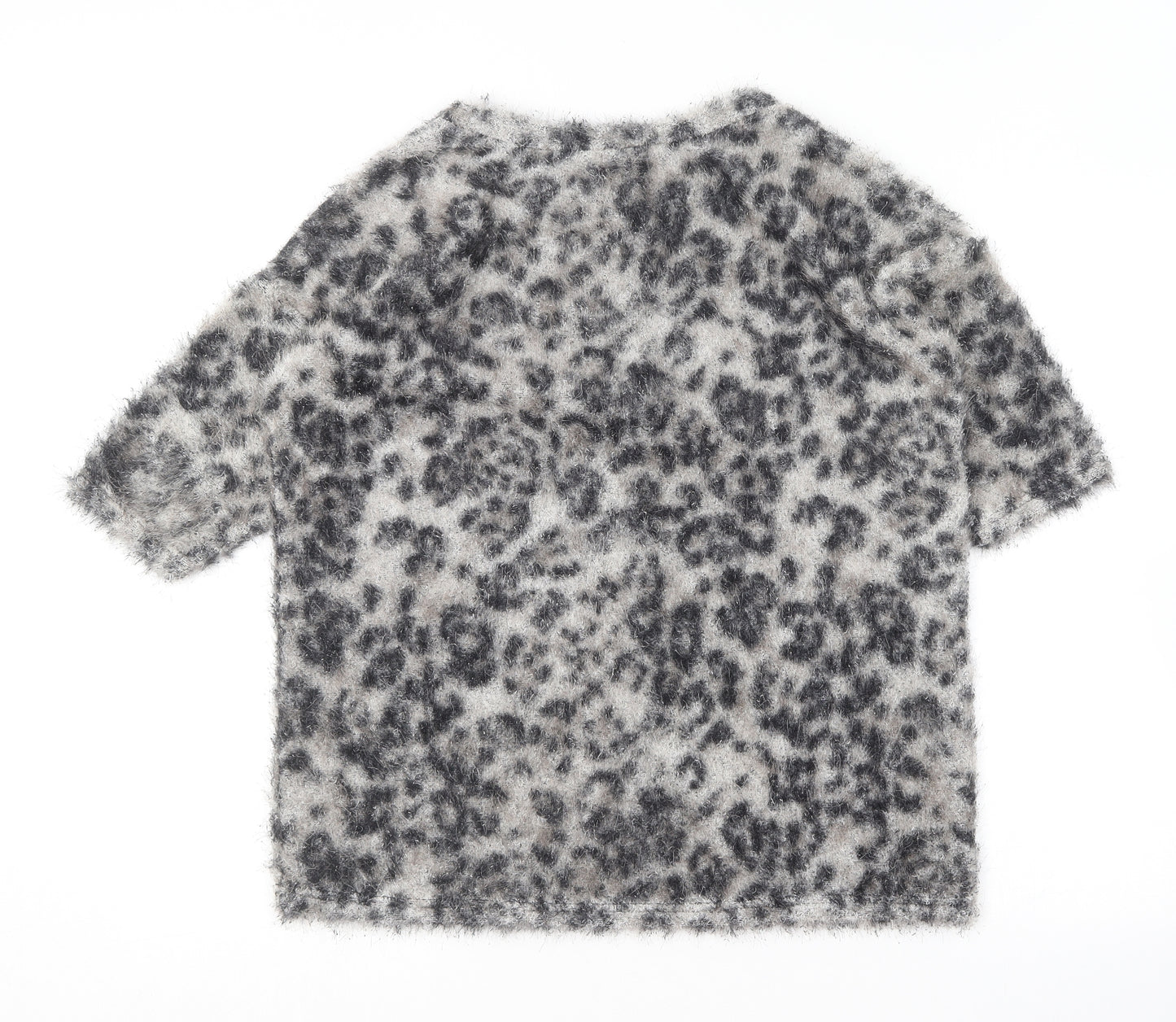 River Island Womens Multicoloured Round Neck Animal Print Polyester Pullover Jumper Size 10