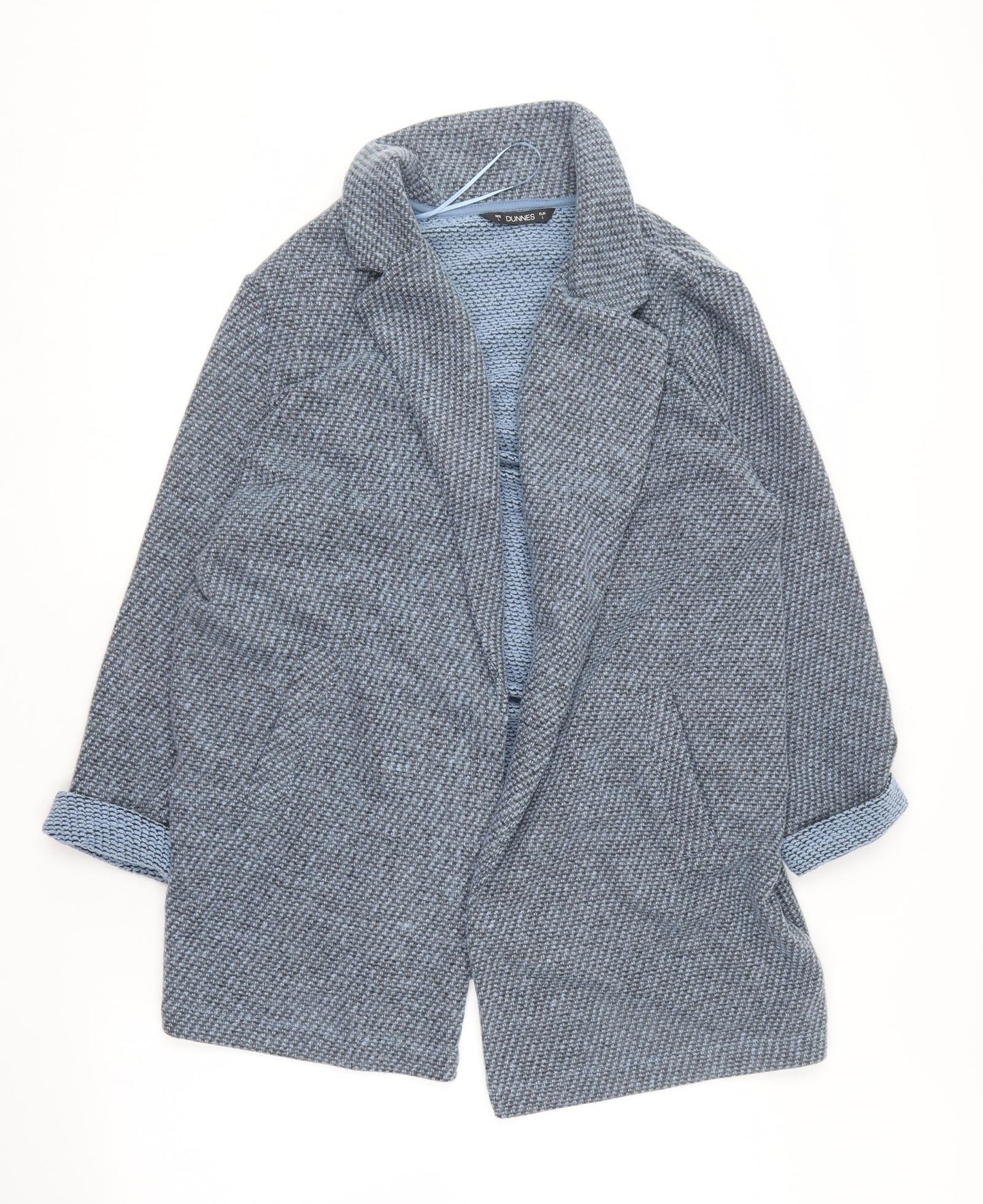 Dunnes Stores Womens Blue V-Neck  Polyester Cardigan Jumper Size L
