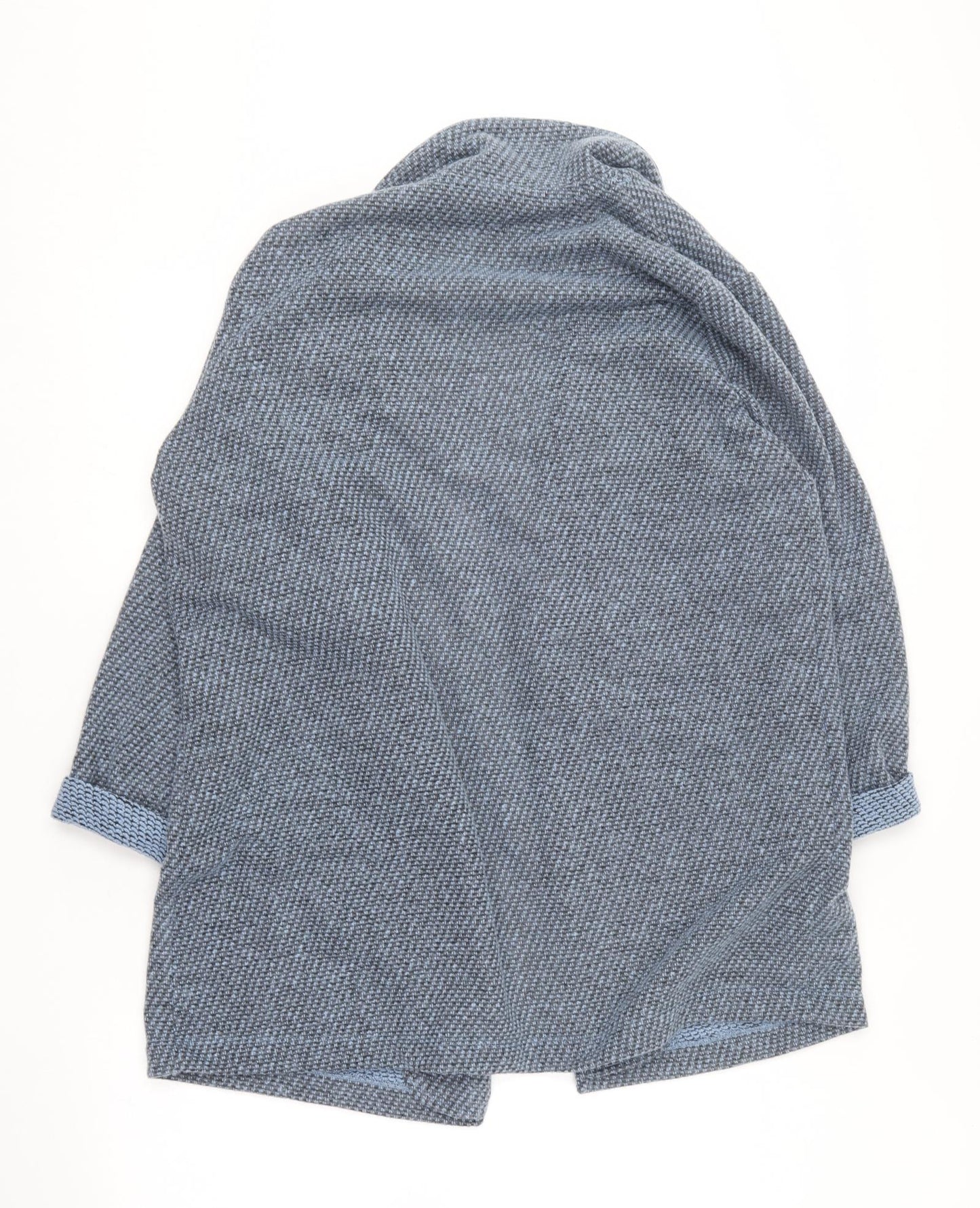 Dunnes Stores Womens Blue V-Neck  Polyester Cardigan Jumper Size L