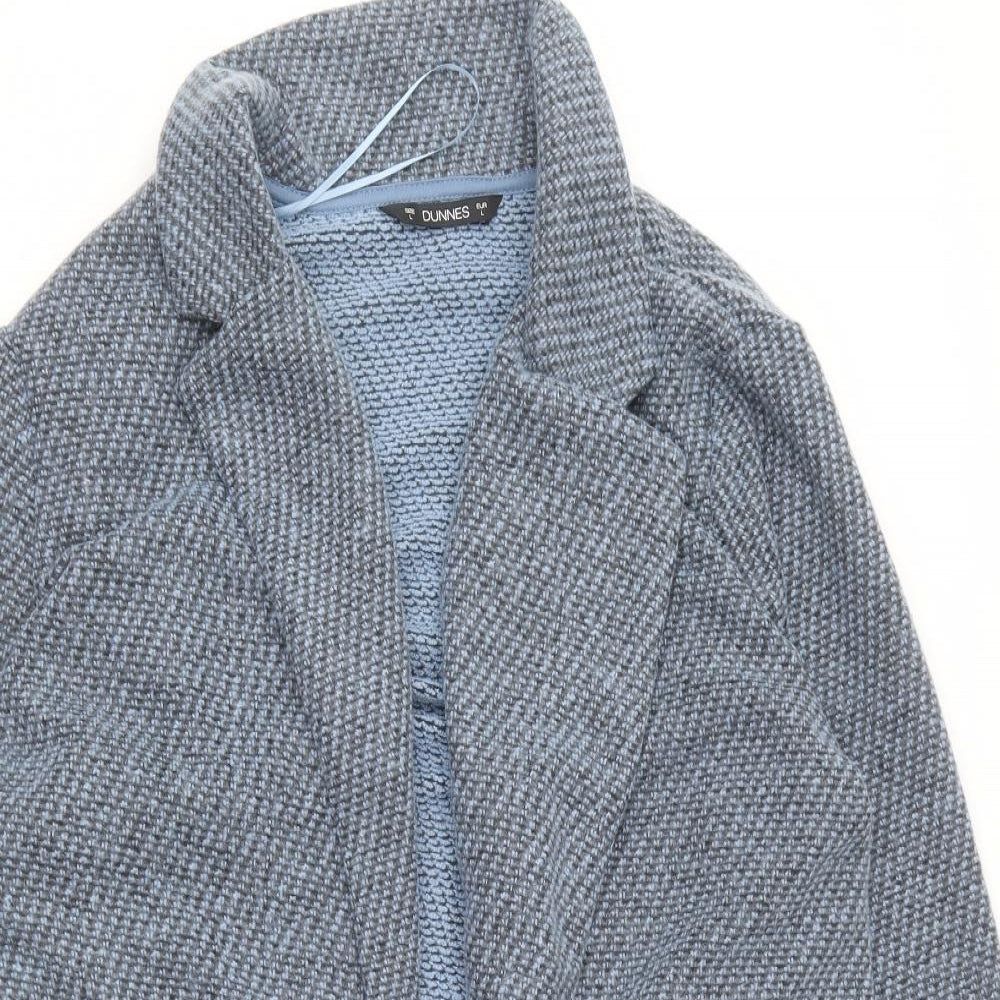 Dunnes Stores Womens Blue V-Neck  Polyester Cardigan Jumper Size L
