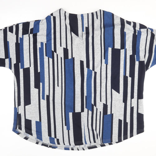 Yours Womens Blue  Polyester Basic T-Shirt Size 26 V-Neck