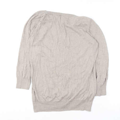 NEXT Womens Brown Round Neck  Cotton Pullover Jumper Size 8
