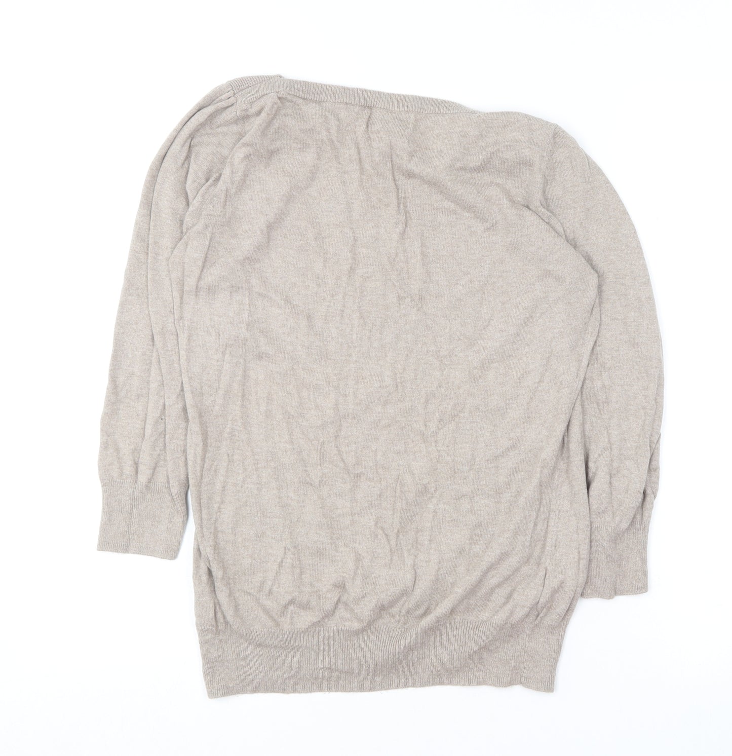 NEXT Womens Brown Round Neck  Cotton Pullover Jumper Size 8