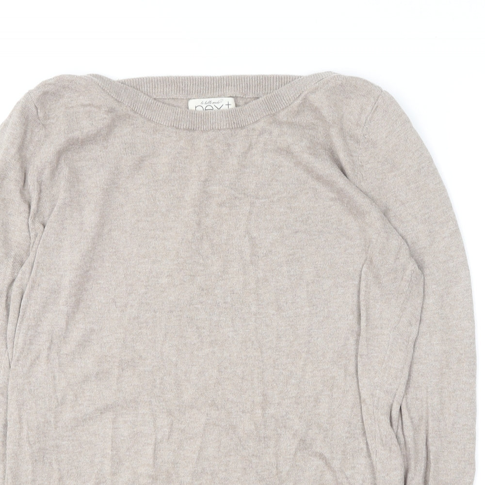 NEXT Womens Brown Round Neck  Cotton Pullover Jumper Size 8
