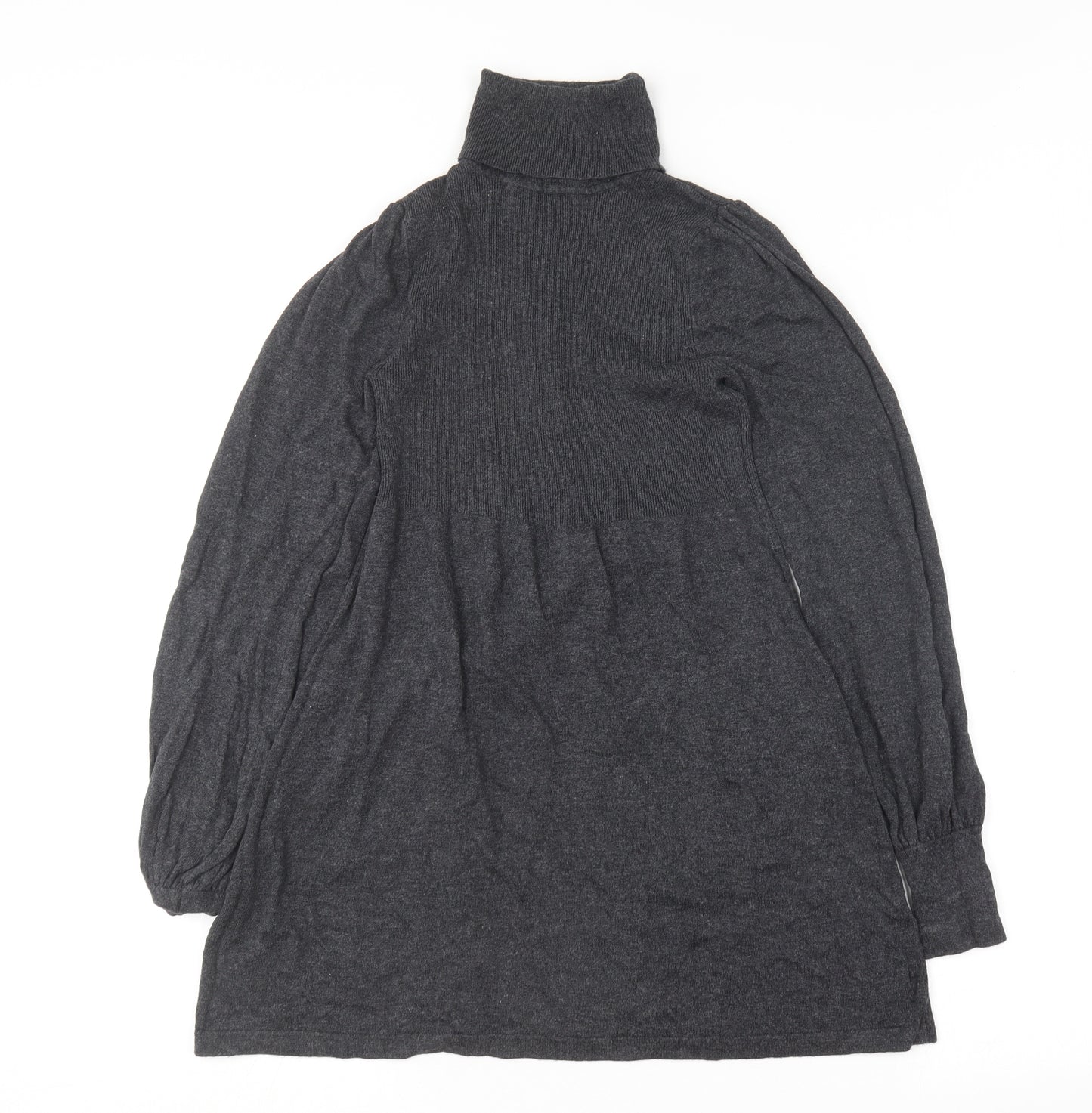 Atmosphere Womens Grey  Viscose Jumper Dress  Size 8  Roll Neck