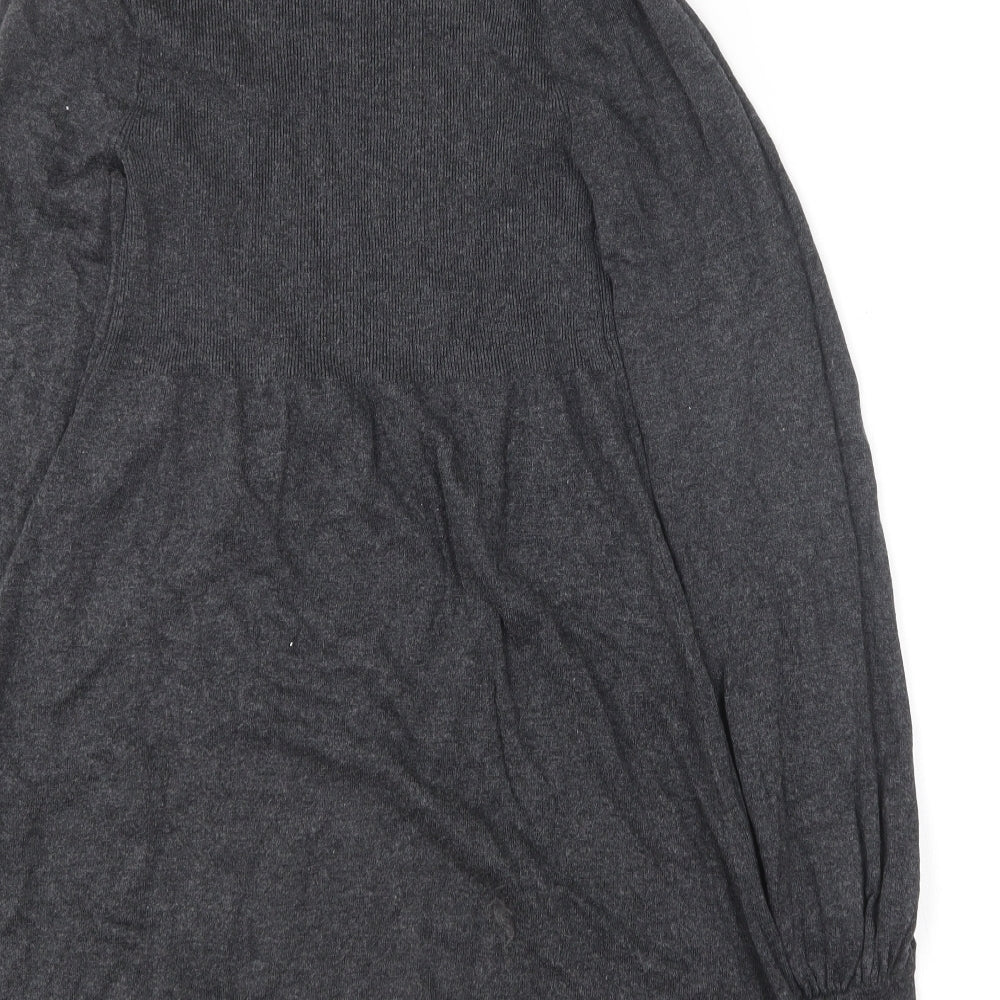Atmosphere Womens Grey  Viscose Jumper Dress  Size 8  Roll Neck