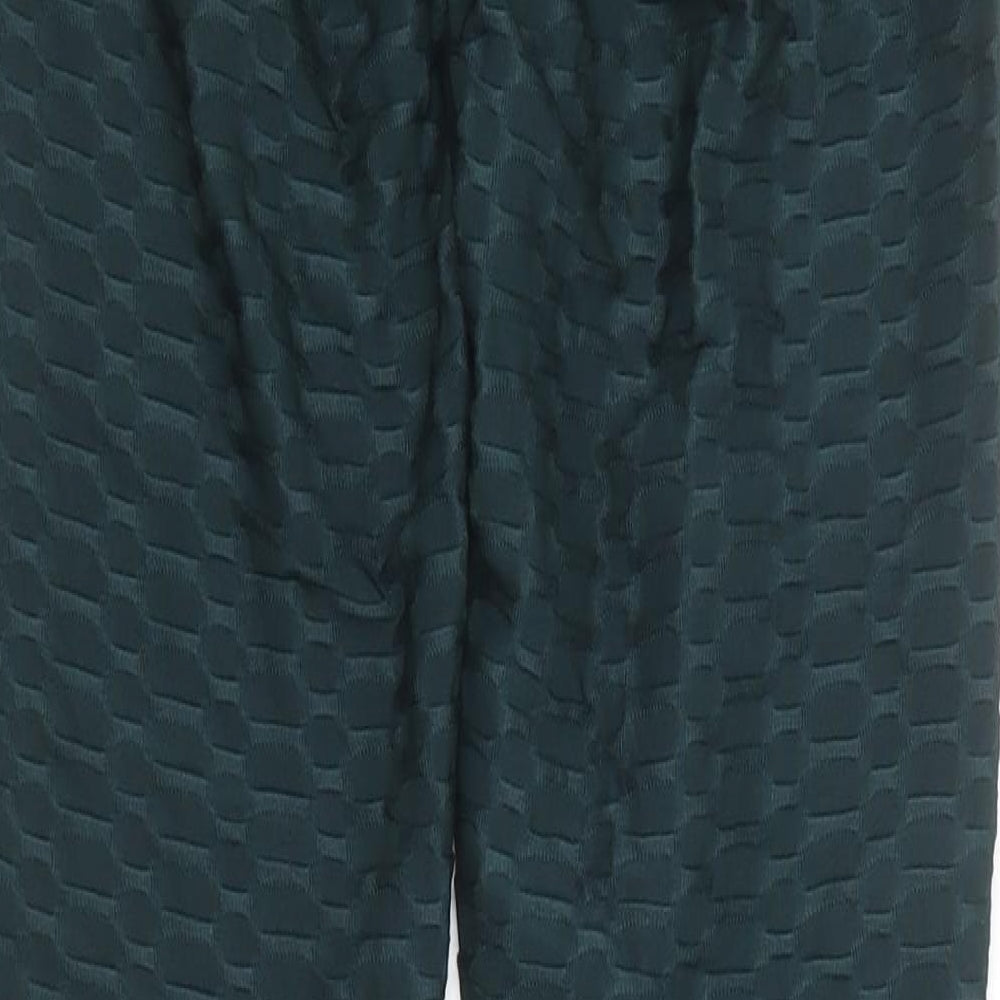 Preworn Womens Green  Polyester Compression Leggings Size M L25.5 in Regular