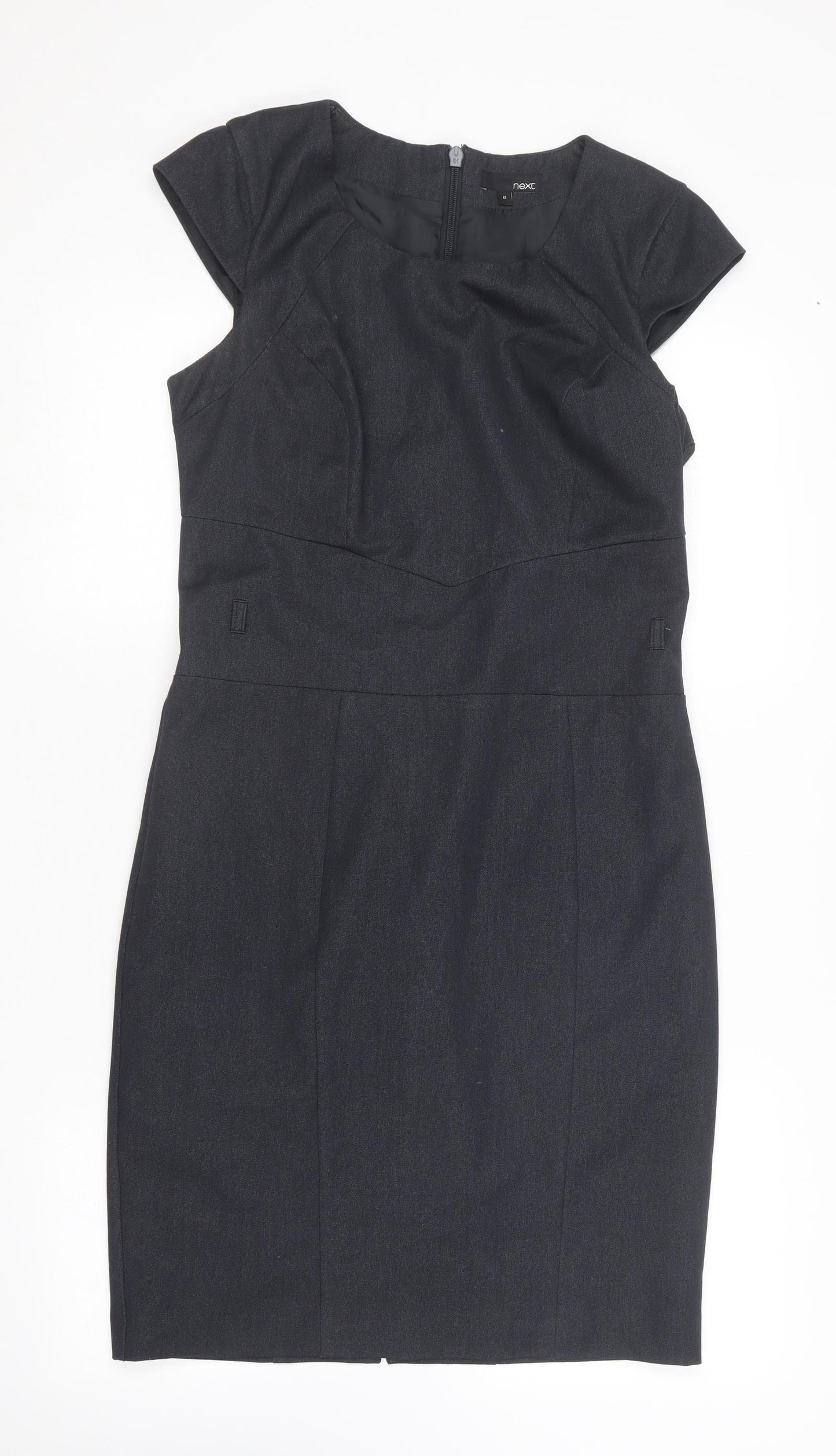 NEXT Womens Blue  Polyester Pencil Dress  Size 12  Round Neck