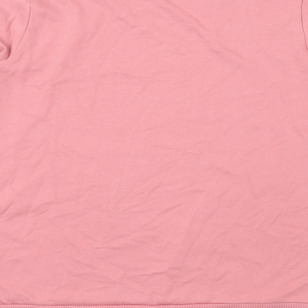 Pep&Co Womens Pink Boat Neck  Cotton Pullover Jumper Size L   - Slogan