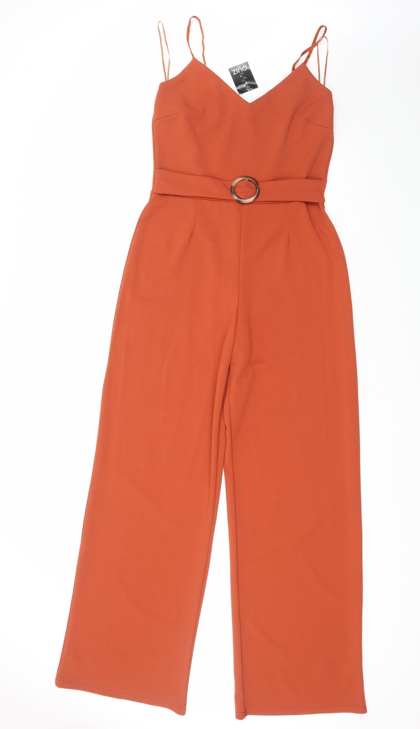 Quiz Womens Orange  Polyester Jumpsuit One-Piece Size 12 L31 in