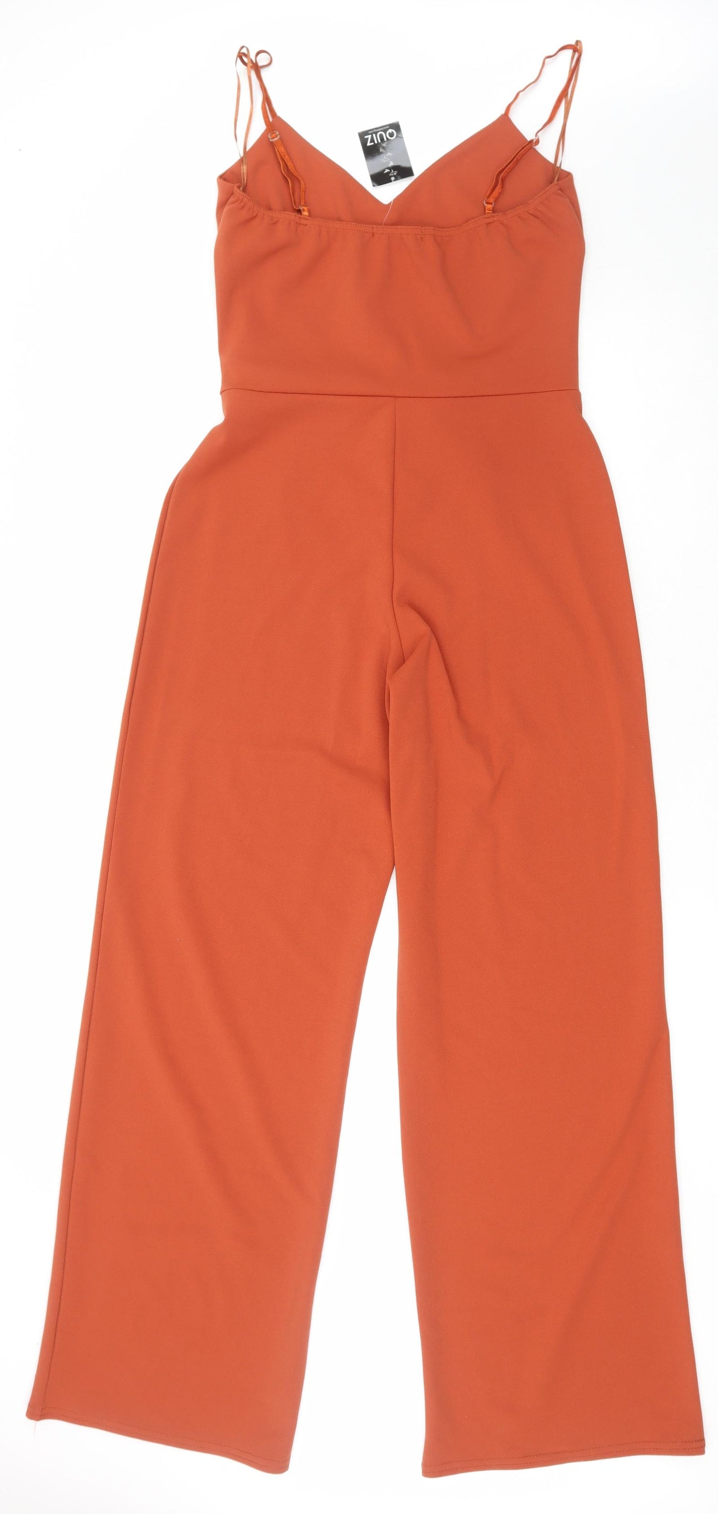 Quiz Womens Orange  Polyester Jumpsuit One-Piece Size 12 L31 in