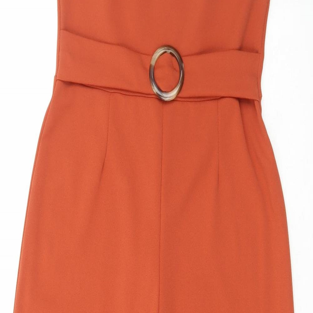 Quiz Womens Orange  Polyester Jumpsuit One-Piece Size 12 L31 in