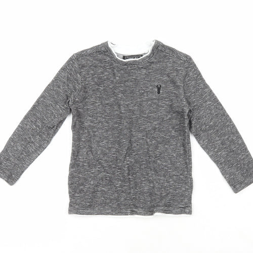 NEXT Boys Grey  100% Cotton Pullover Casual Size 5 Years Boat Neck