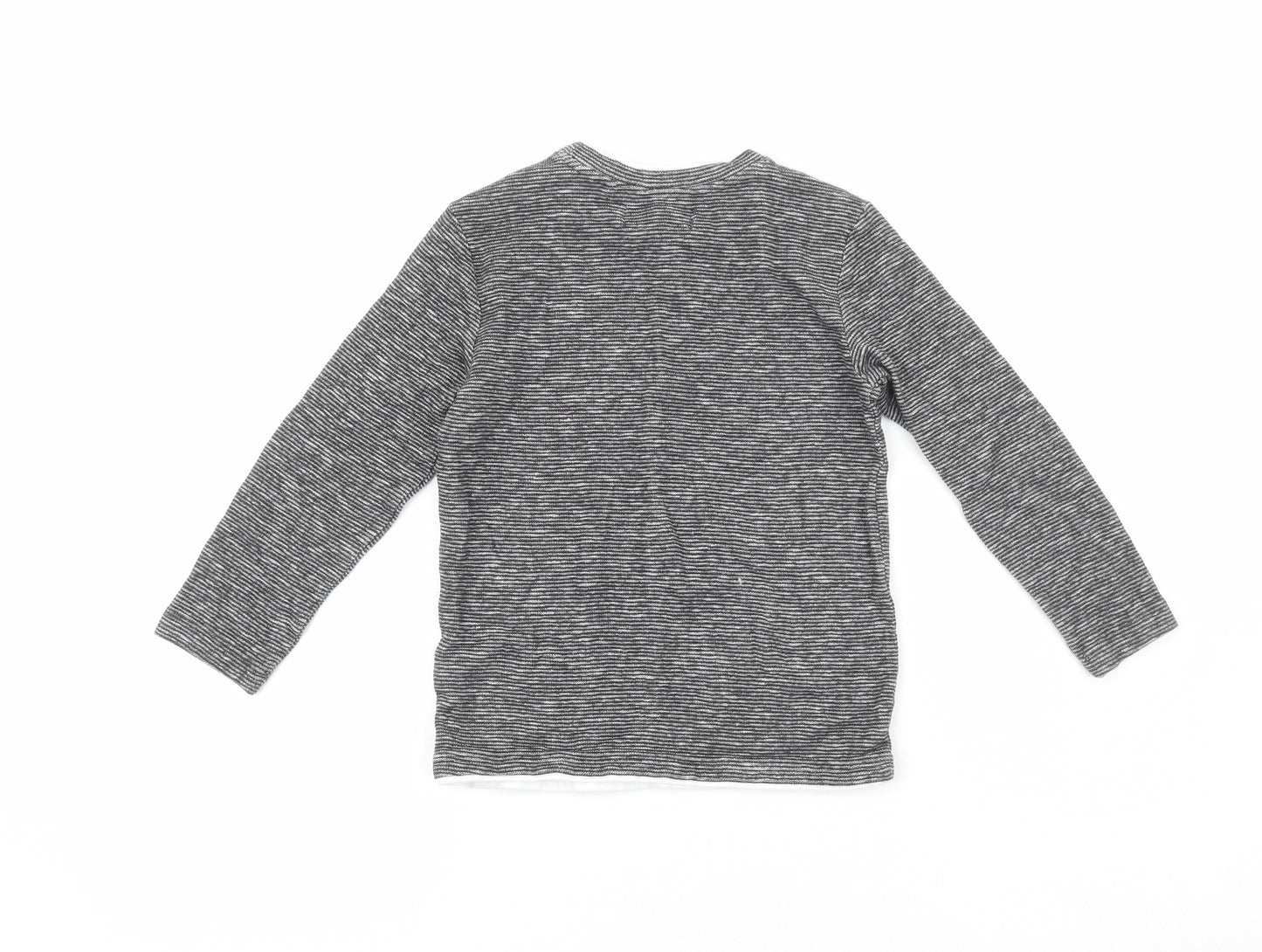 NEXT Boys Grey  100% Cotton Pullover Casual Size 5 Years Boat Neck