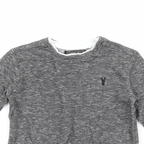 NEXT Boys Grey  100% Cotton Pullover Casual Size 5 Years Boat Neck
