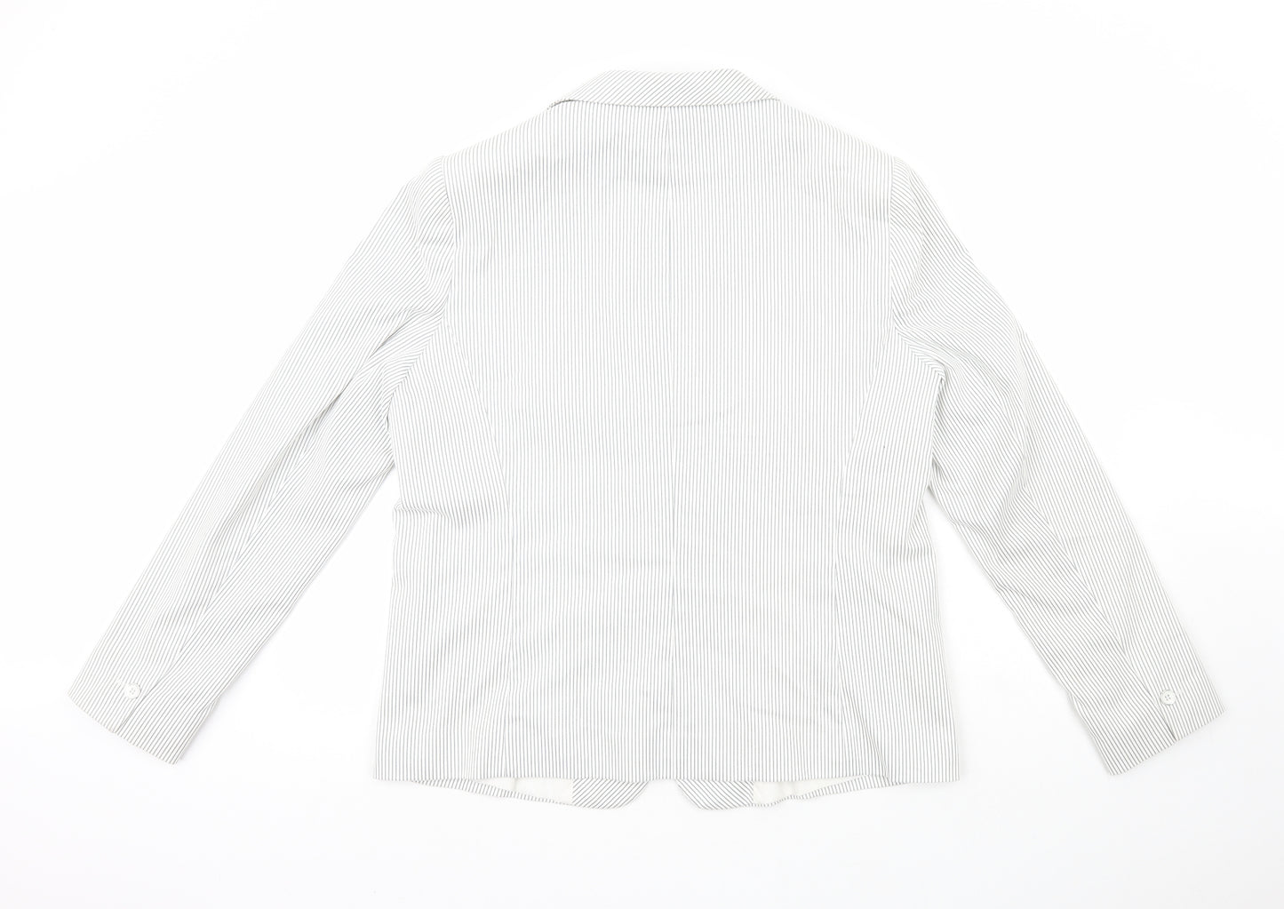 Dunnes Womens Grey Striped  Jacket  Size 18