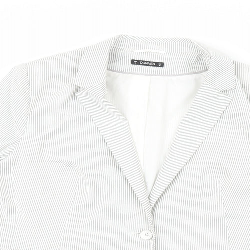 Dunnes Womens Grey Striped  Jacket  Size 18