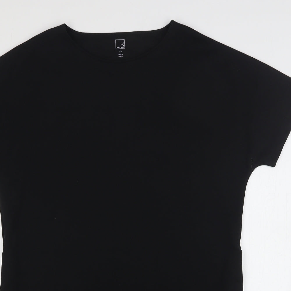 Meraki Womens Black  Polyester Sheath  Size XS  Round Neck