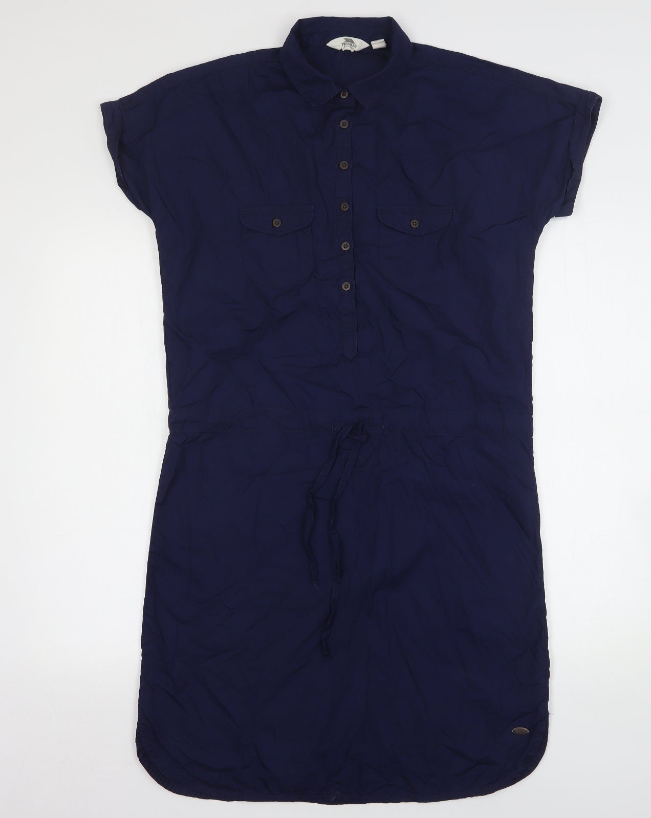 Trespass Womens Blue  Cotton Shirt Dress  Size 10  Collared
