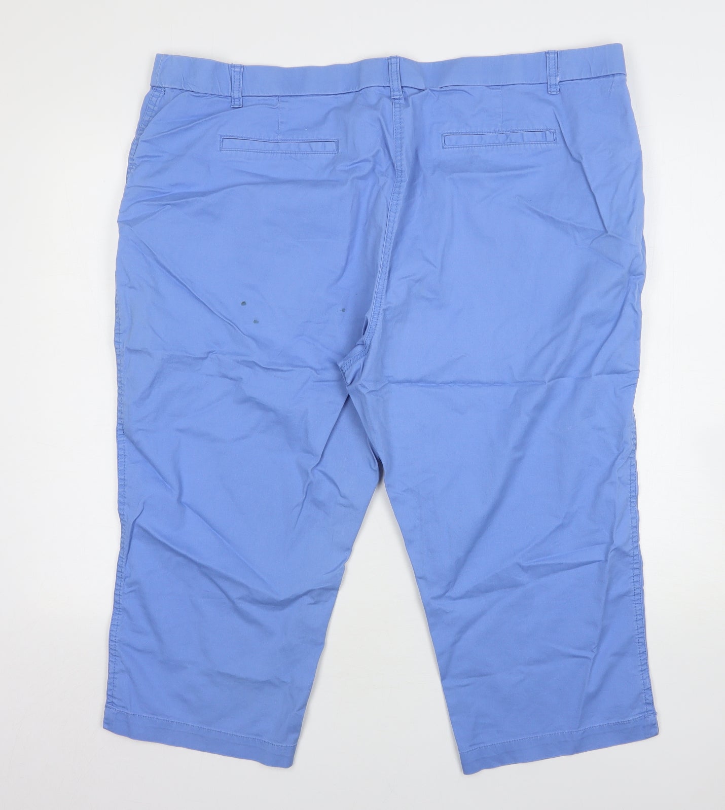 Bonmarché Womens Blue  Cotton Bloomer Trousers Size 22 L21 in Regular