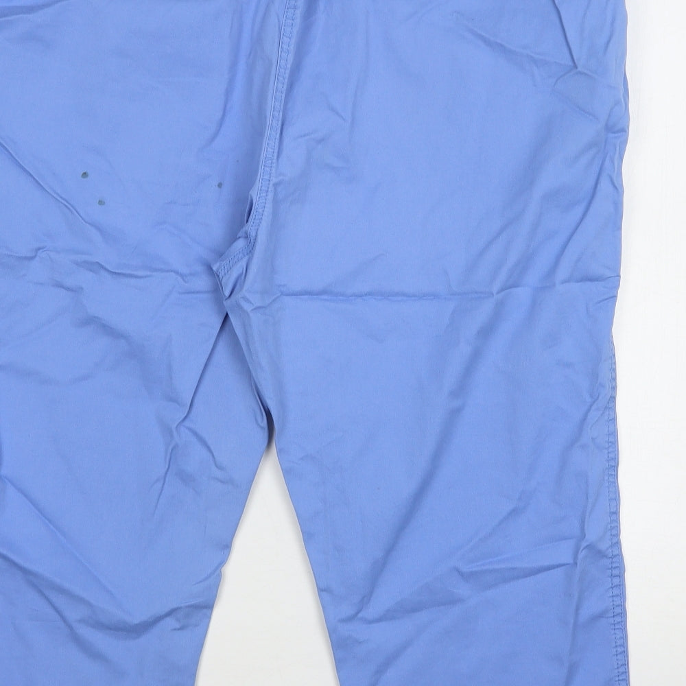 Bonmarché Womens Blue  Cotton Bloomer Trousers Size 22 L21 in Regular