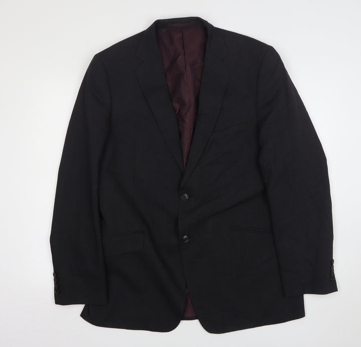 Marks and Spencer Mens Grey  Wool Jacket Suit Jacket Size 42