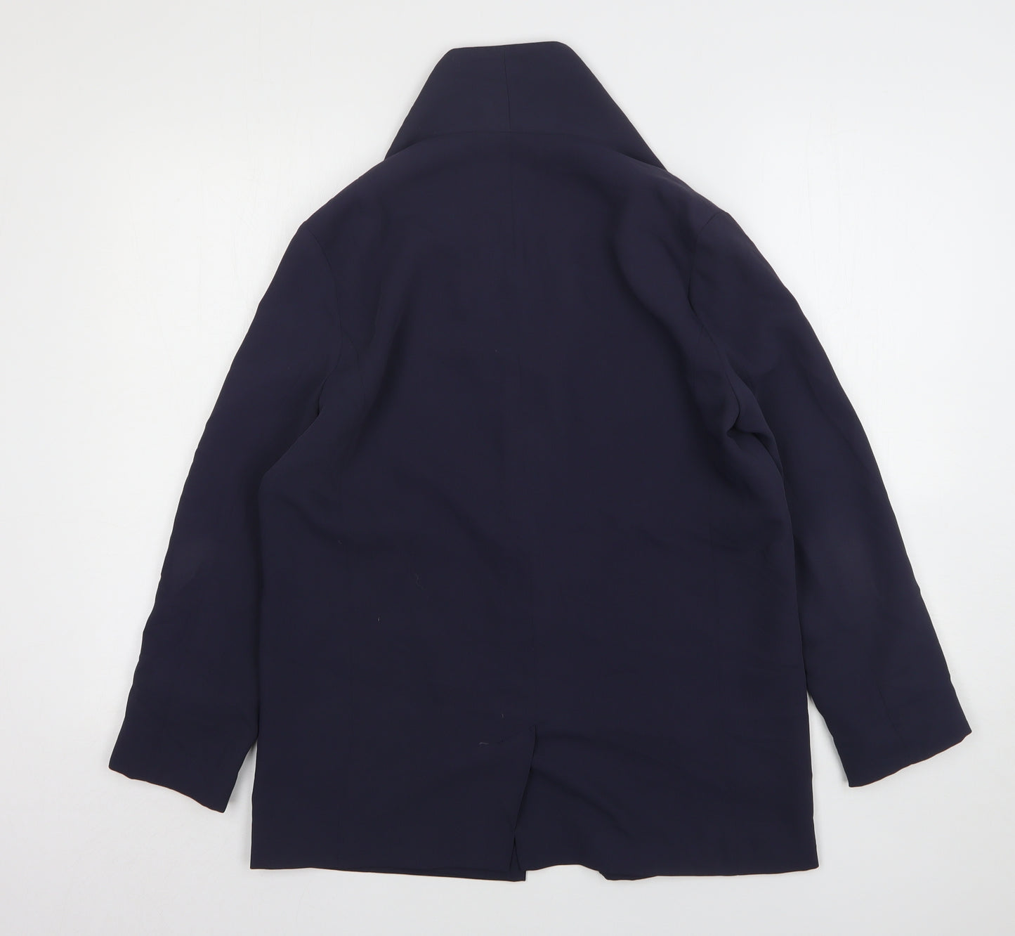 Topshop Womens Blue  Polyester Jacket Blazer Size 10