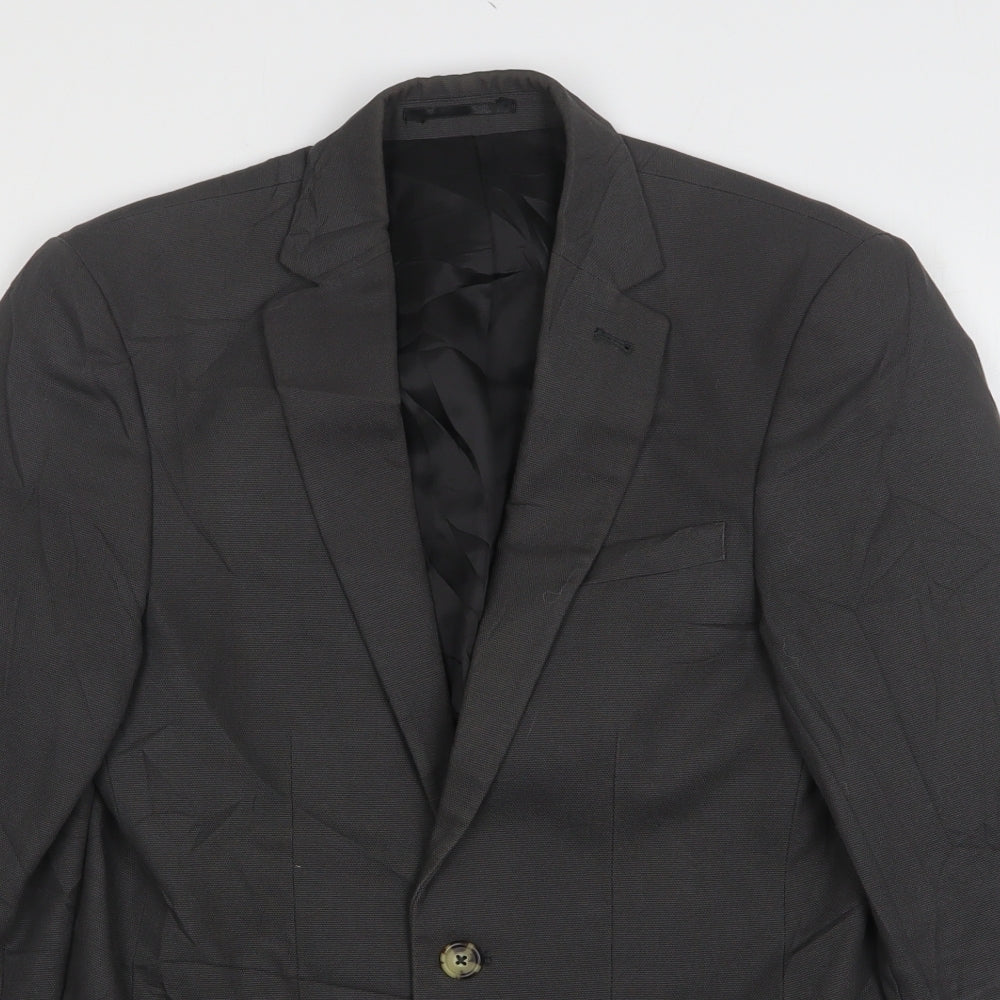 ASOS Mens Grey  Cotton Jacket Suit Jacket Size 34