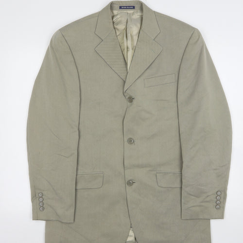 River Island  Mens Green  Lyocell Jacket Suit Jacket Size 38
