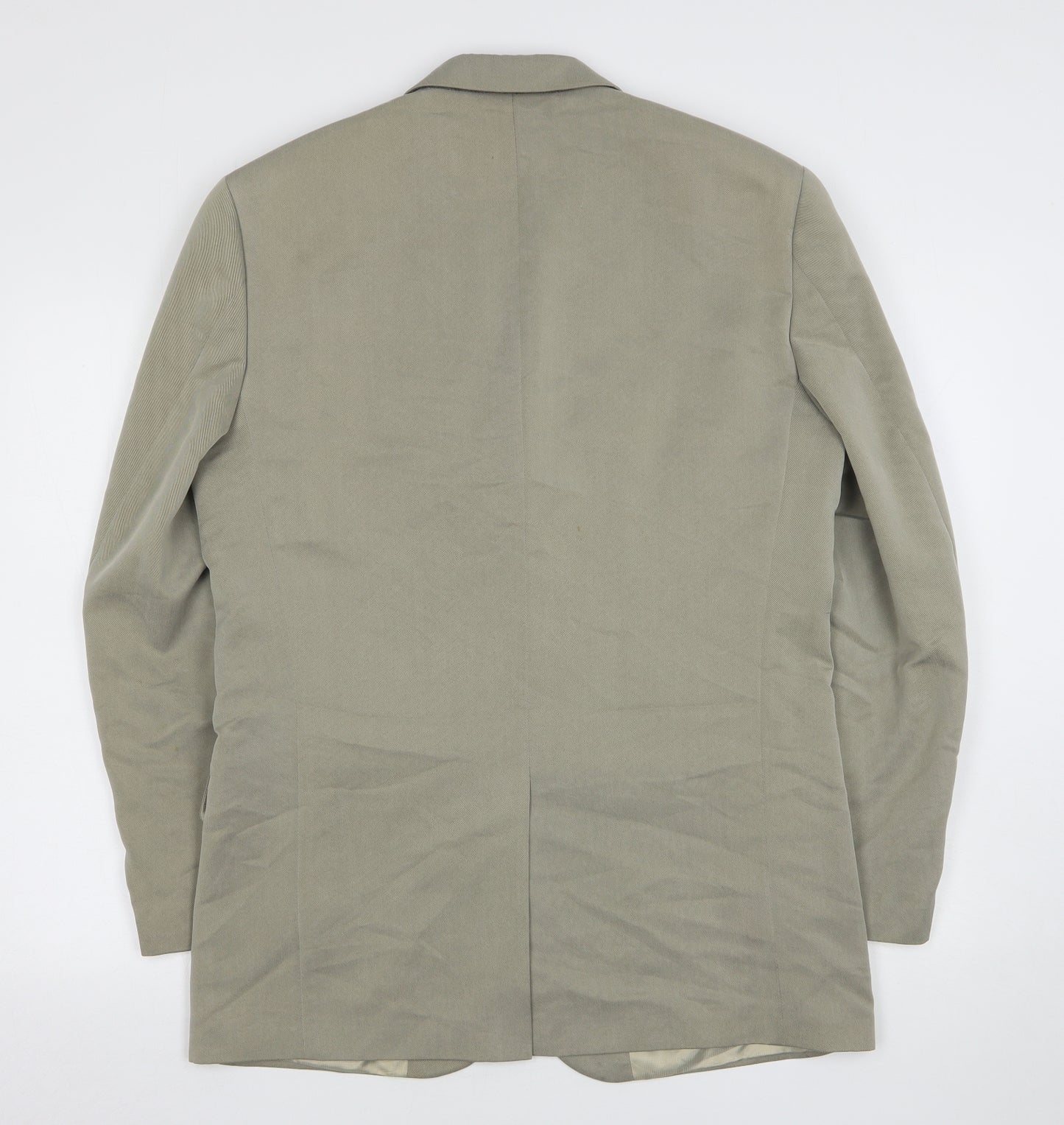 River Island  Mens Green  Lyocell Jacket Suit Jacket Size 38