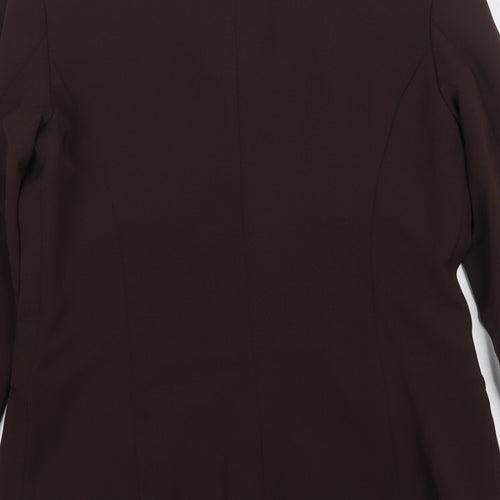 Monte Napoleone Womens Brown  Polyester Jacket Suit Jacket Size 12