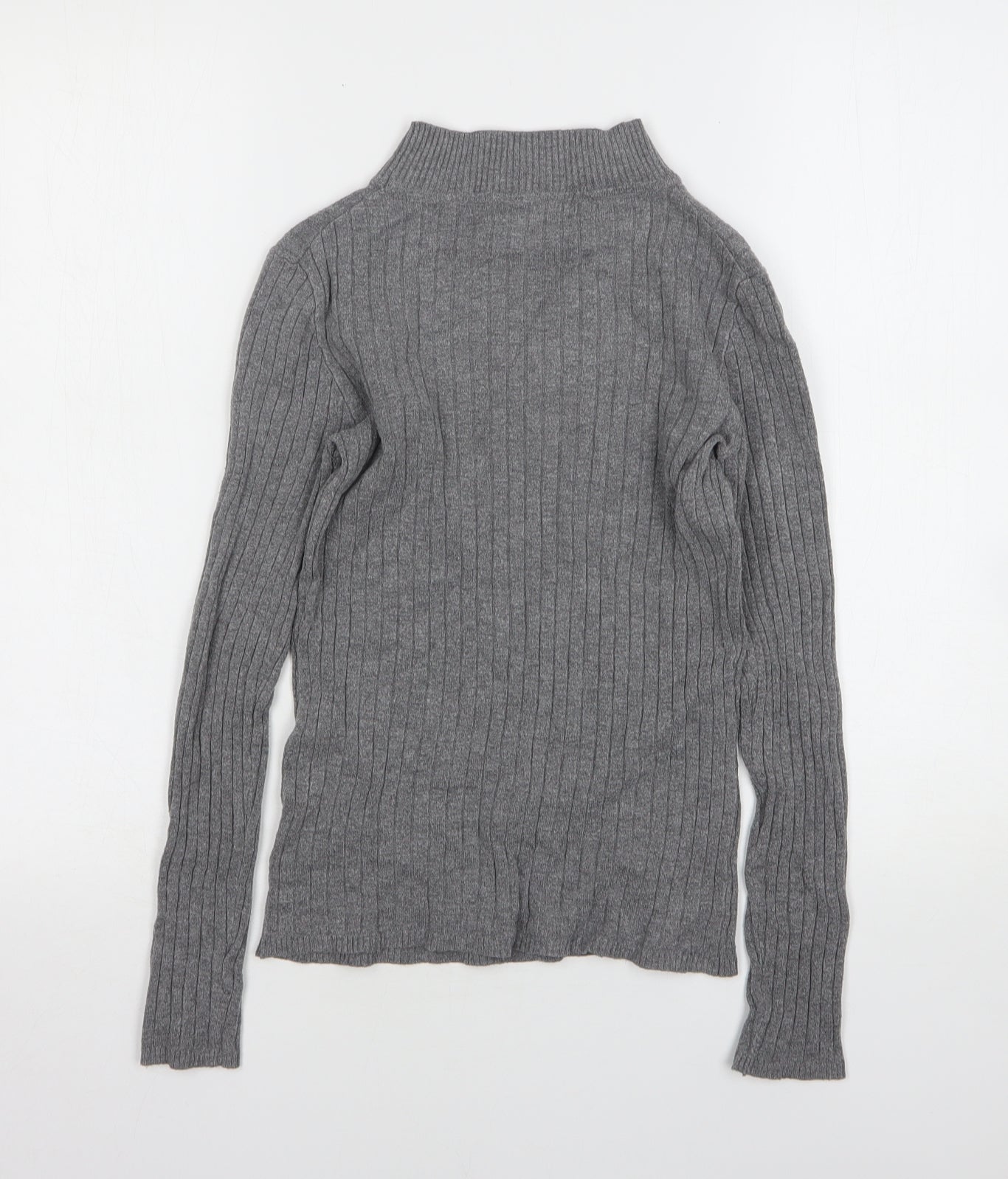 Primark Womens Grey High Neck  Polyester Pullover Jumper Size 10